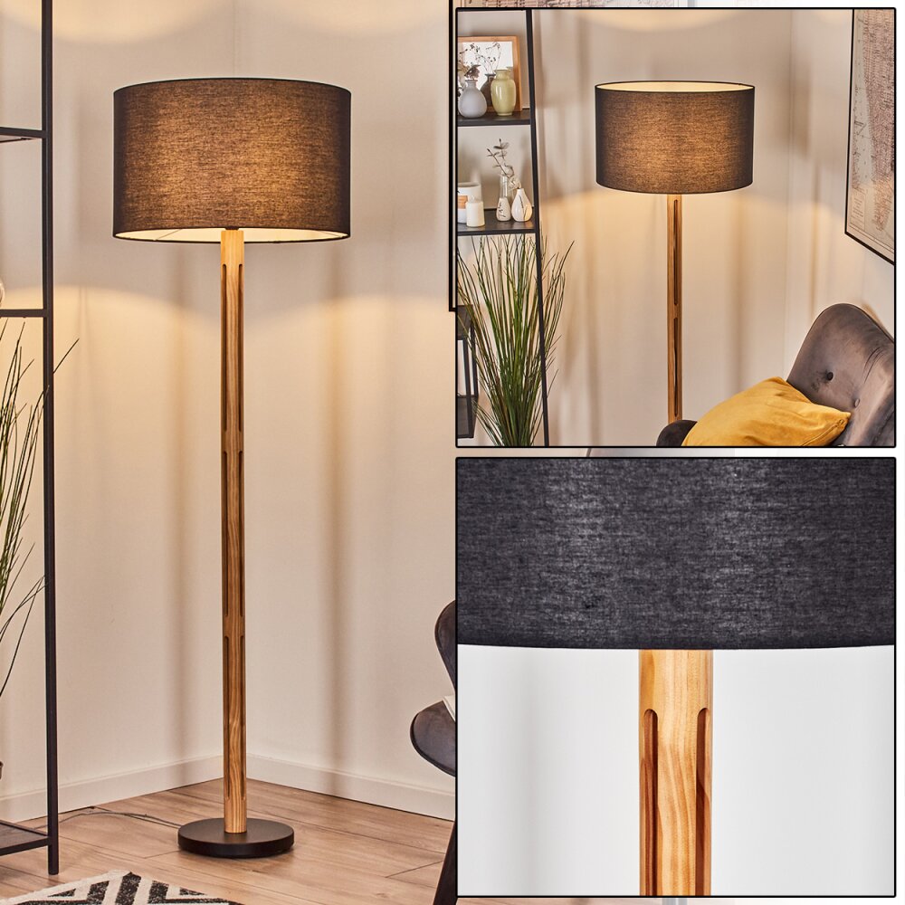 Flemming Golvlampa Naturfärger, Svart, 1-ljuskällor main product photo
