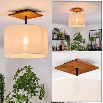 Bassagoda Taklampa Naturfärger, Svart, 1-ljuskällor