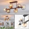 Ripoll Taklampa, kullampa Amber, Klart, Rökfärger, 6-ljuskällor