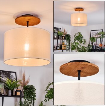 Bassagoda Taklampa Naturfärger, Svart, 1-ljuskällor