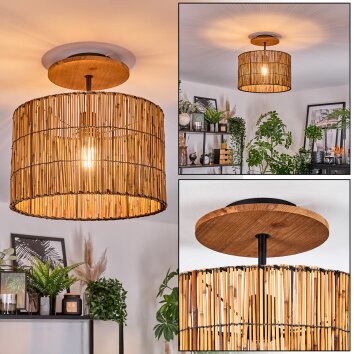 Cando Taklampa Naturfärger, Svart, 1-ljuskällor