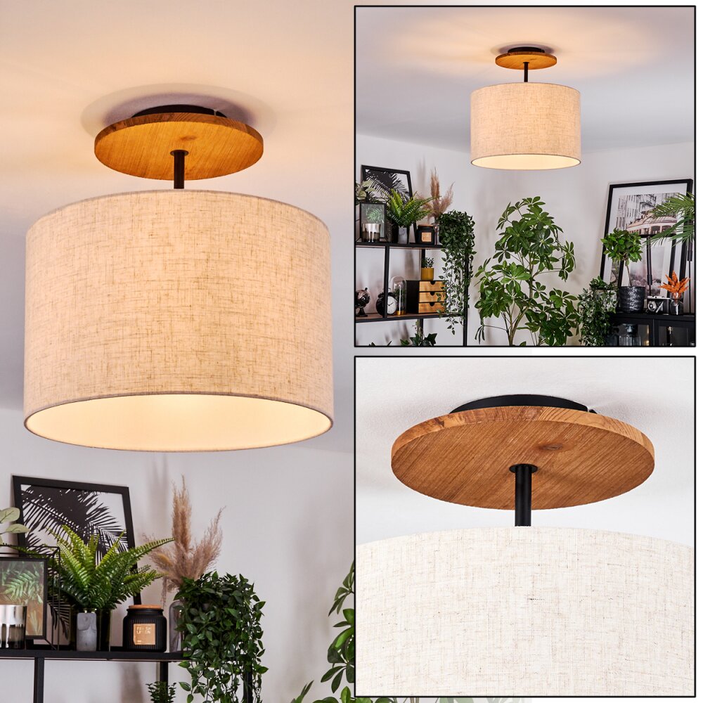 Bassagoda Taklampa Naturfärger, Svart, 1-ljuskällor main product photo