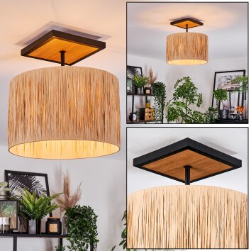 Granja Taklampa Naturfärger, Svart, 1-ljuskällor