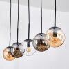 Gastor Pendellampa, kullampa, Pendelbelysning Amber, Klart, Rökfärger, 5-ljuskällor