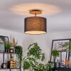 Bassagoda Taklampa Naturfärger, Svart, 1-ljuskällor