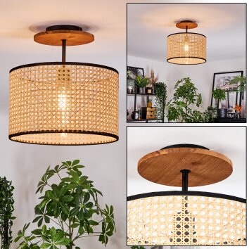 Ramila Taklampa Naturfärger, Svart, 1-ljuskällor Ramila Taklampa Naturfärger, Svart, 1-ljuskällor
