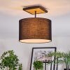 Bassagoda Taklampa Naturfärger, Svart, 1-ljuskällor