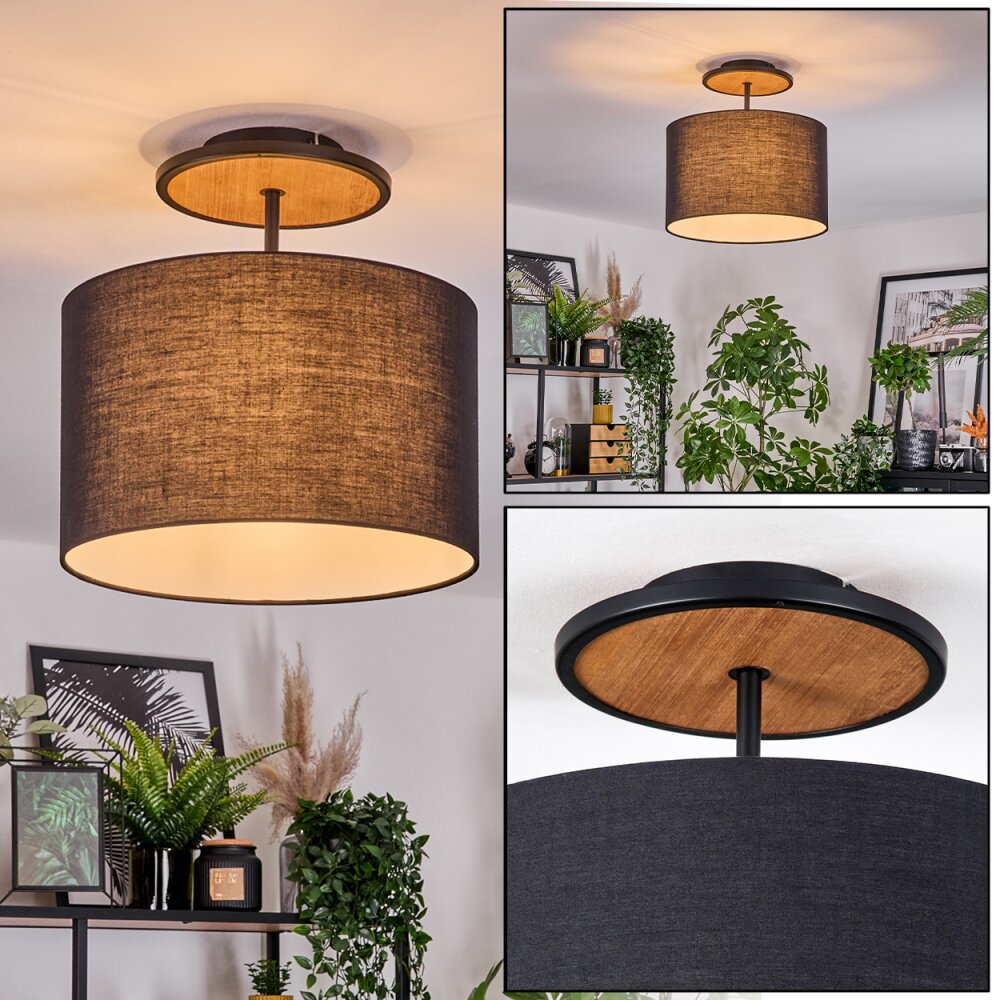 Bassagoda Taklampa Naturfärger, Svart, 1-ljuskällor main product photo