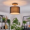 Bassagoda Taklampa Naturfärger, Svart, 1-ljuskällor
