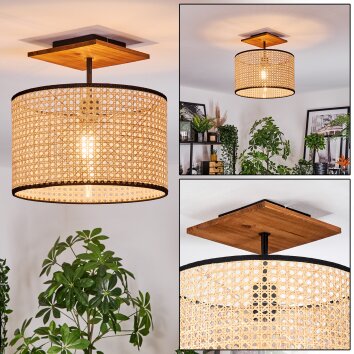 Ramila Taklampa Naturfärger, Svart, 1-ljuskällor