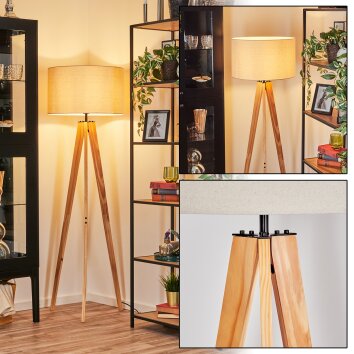Flemming Golvlampa Naturfärger, Svart, 1-ljuskällor