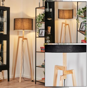 Flemming Golvlampa Naturfärger, Svart, 1-ljuskällor