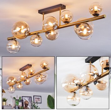 Chehalis Taklampa, kullampa Guld, Svart, 10-ljuskällor