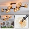 Ripoll Taklampa, kullampa Amber, 10-ljuskällor