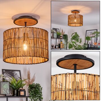 Cando Taklampa Naturfärger, Svart, 1-ljuskällor