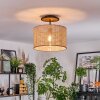 Ramila Taklampa Naturfärger, Svart, 1-ljuskällor