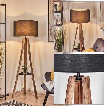 Flemming Golvlampa Naturfärger, Svart, 1-ljuskällor