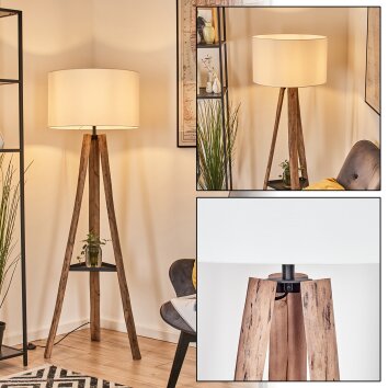 Flemming Golvlampa Naturfärger, Svart, 1-ljuskällor