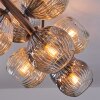 Ripoll Taklampa, kullampa Amber, Klart, Rökfärger, 10-ljuskällor