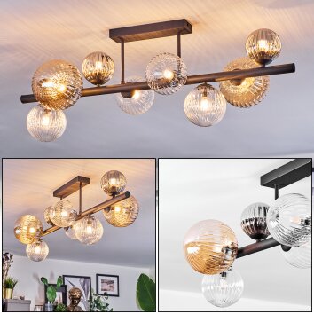 Chehalis Taklampa, kullampa Amber, Klart, Rökfärger, 8-ljuskällor