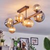 Chehalis Taklampa, kullampa Amber, Rökfärger, 8-ljuskällor