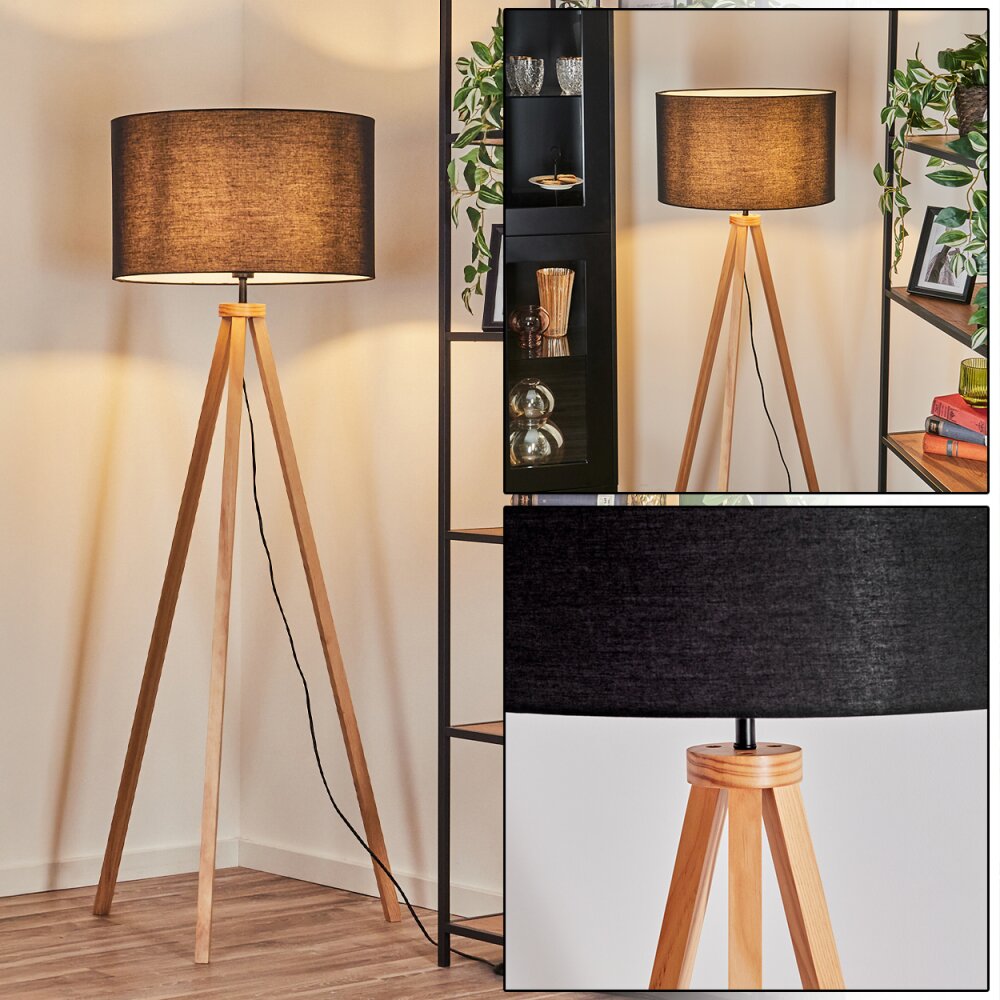 Flemming Golvlampa Naturfärger, Svart, 1-ljuskällor main product photo