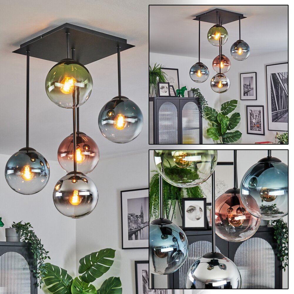 Gastor Taklampa, kullampa Blå, Krom, Grön, Klart, Kopparfärg, Rökfärger, 5-ljuskällor main product photo