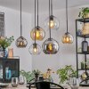 Koyoto Pendellampa, kullampa, Pendelbelysning Amber, Krom, Klart, Rökfärger, 6-ljuskällor