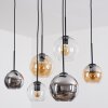 Koyoto Pendellampa, kullampa, Pendelbelysning Amber, Krom, Klart, Rökfärger, 6-ljuskällor