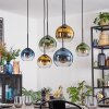 Koyoto Pendellampa, kullampa, Pendelbelysning Blå, Guld, Grön, Klart, 6-ljuskällor
