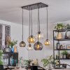 Koyoto Pendellampa, kullampa, Pendelbelysning Amber, Klart, Rökfärger, 6-ljuskällor