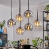 Koyoto Pendellampa, kullampa, Pendelbelysning Amber, Klart, Rökfärger, 6-ljuskällor