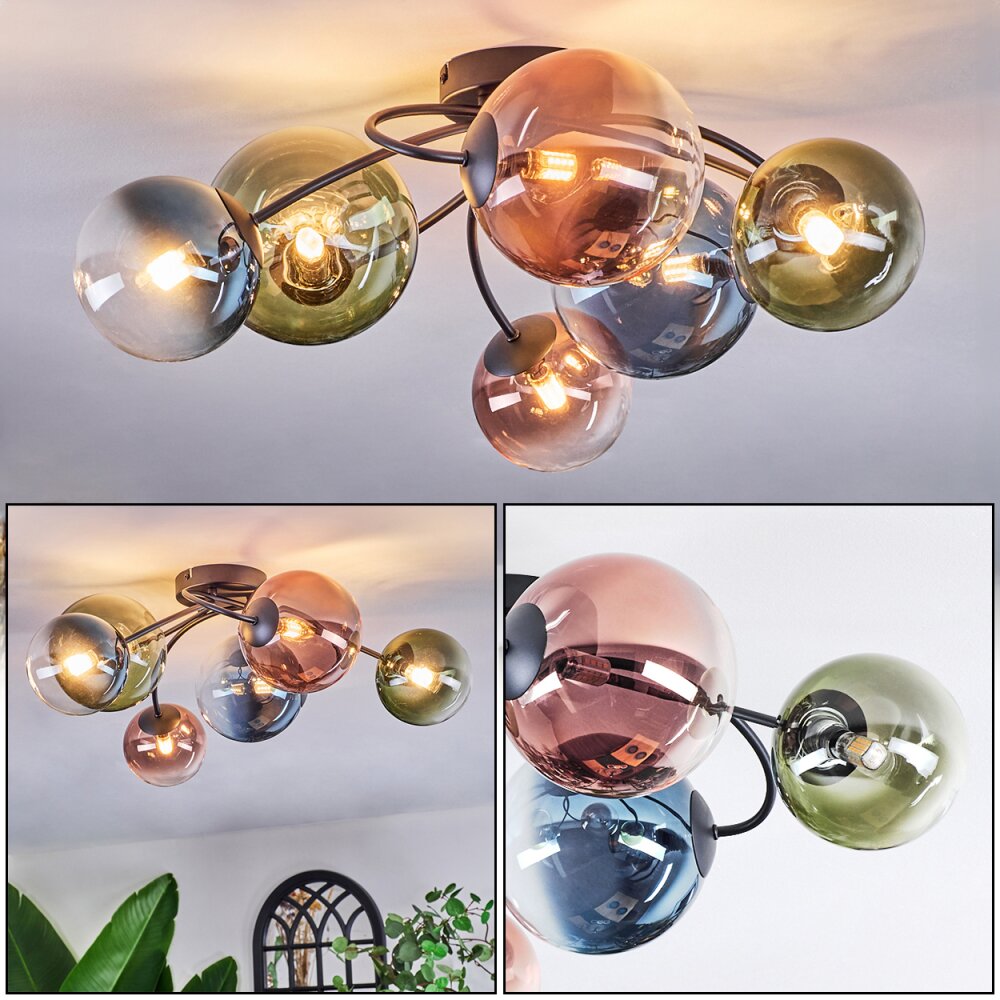 Chehalis Taklampa, kullampa Blå, Grön, Klart, Kopparfärg, 6-ljuskällor main product photo