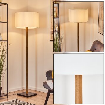 Flemming Golvlampa Naturfärger, Svart, 1-ljuskällor