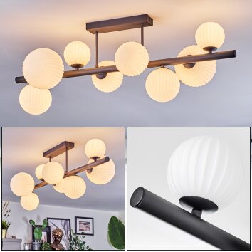 Chehalis Taklampa, kullampa Vit, 8-ljuskällor