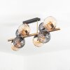 Koyoto Taklampa, kullampa Guld, Svart, 8-ljuskällor