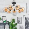 Koyoto Taklampa, kullampa Amber, 7-ljuskällor