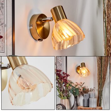 Saire Vägglampa, Väggspotlight Krom, Mässing, 1-ljuskällor