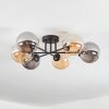 Chehalis Taklampa, kullampa 62 cm Amber, Rökfärger, 6-ljuskällor