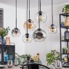 Koyoto Pendellampa, kullampa, Pendelbelysning Amber, Klart, Rökfärger, 6-ljuskällor