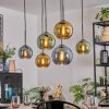 Koyoto Pendellampa, kullampa, Pendelbelysning Blå, Guld, Grön, 6-ljuskällor Koyoto Pendellampa, kullampa, Pendelbelysning Blå, Guld, Grön, 6-ljuskällor