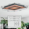 Meron Taklampa LED träoptik, Svart, 1-ljuskällor