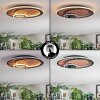Meron Taklampa LED träoptik, Svart, 1-ljuskällor