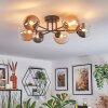 Chehalis Taklampa, kullampa 60 cm Amber, Klart, Rökfärger, 6-ljuskällor