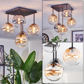 Chehalis Taklampa, kullampa Amber, Klart, Rökfärger, 5-ljuskällor