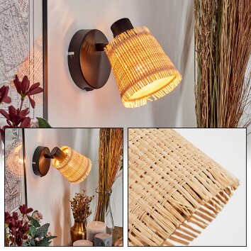 Lindberg Vägglampa, Väggspotlight Svart, 1-ljuskällor