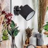 Bassagoda Vägglampa, Väggspotlight Svart, 1-ljuskällor