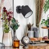 Bassagoda Vägglampa, Väggspotlight Svart, 1-ljuskällor