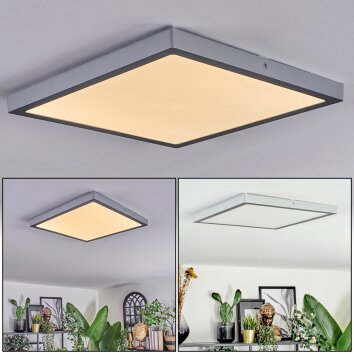 Finsrud Taklampa, Panel LED Silver, 1-ljuskällor