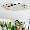 Barullu Taklampa, Panel LED träoptik, Svart, Vit, 1-ljuskällor